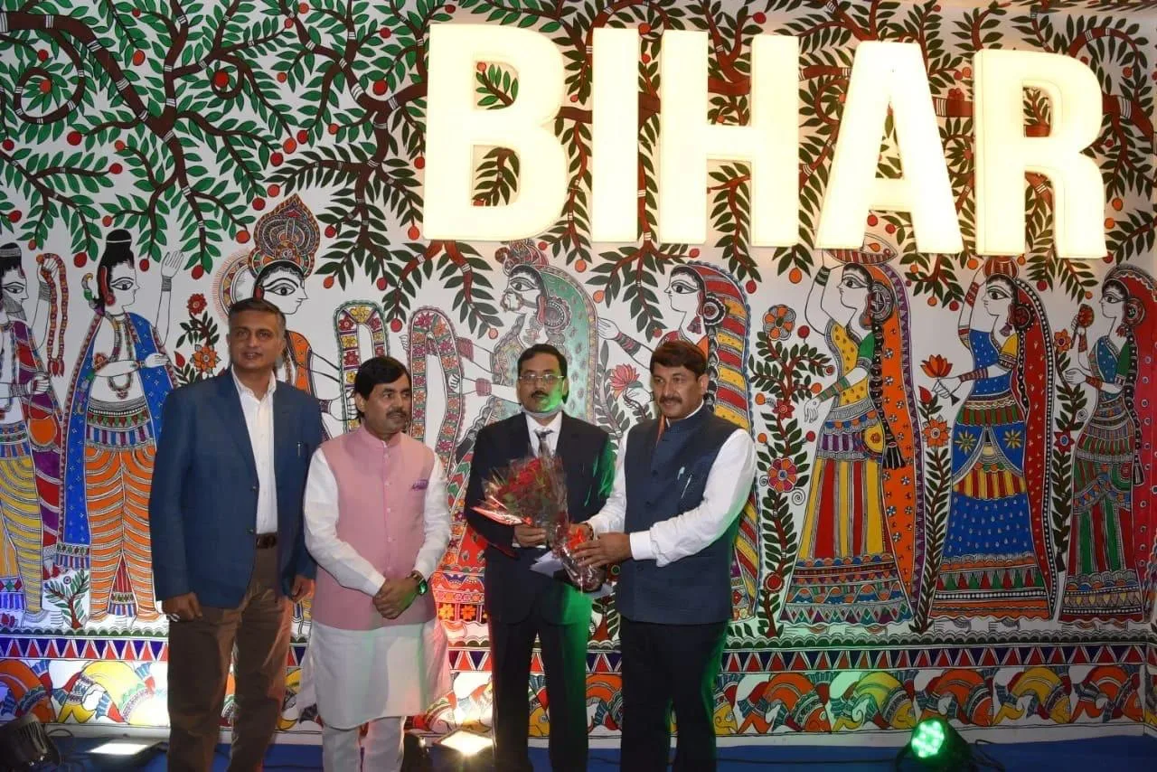 With Shri Shahnawaz Hussain and Shri Manoj Tiwari, MP.