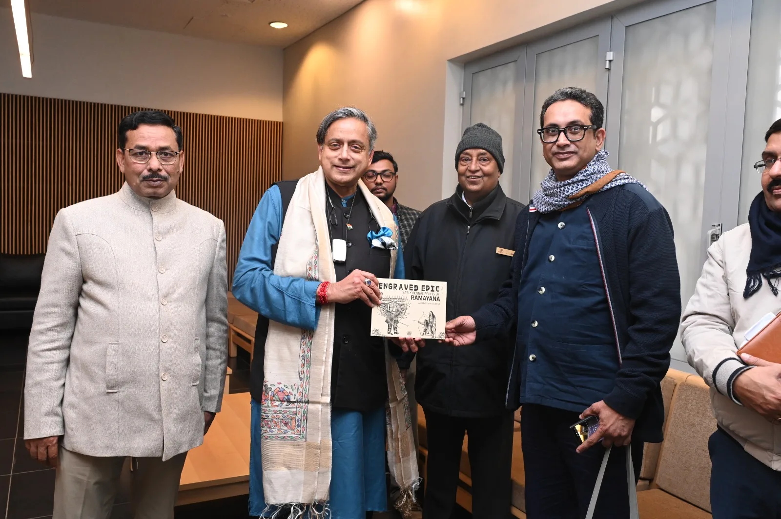 Speakers at the pustak vimochan.