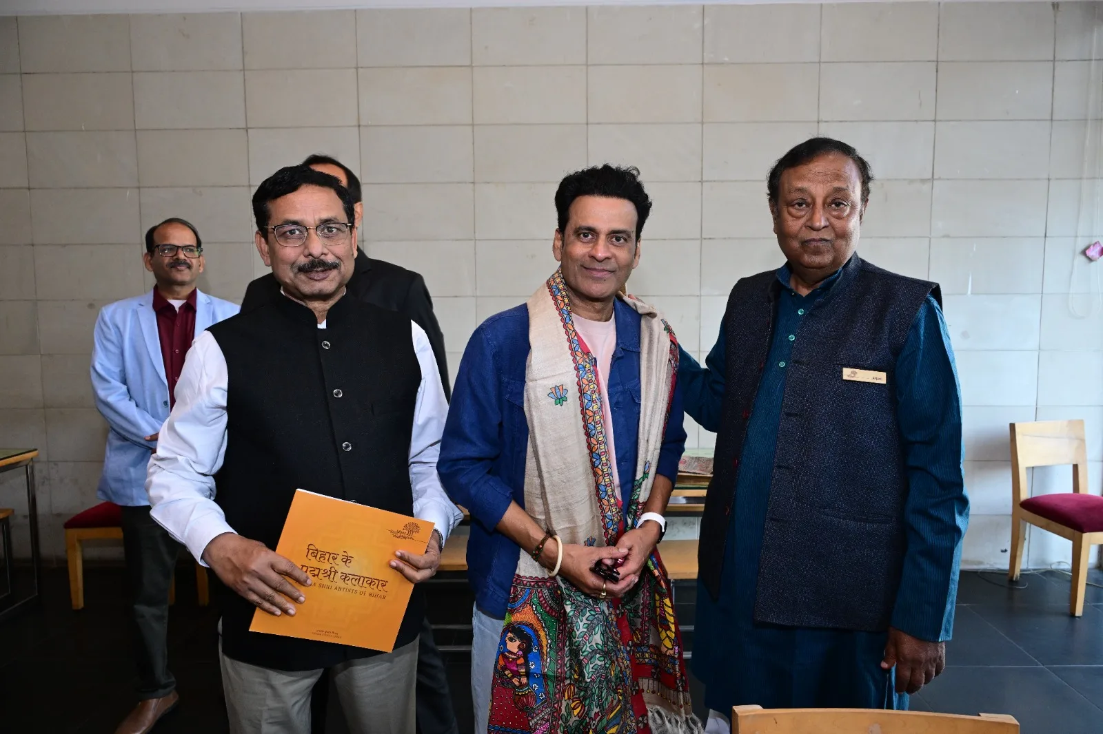 With fellow writers.