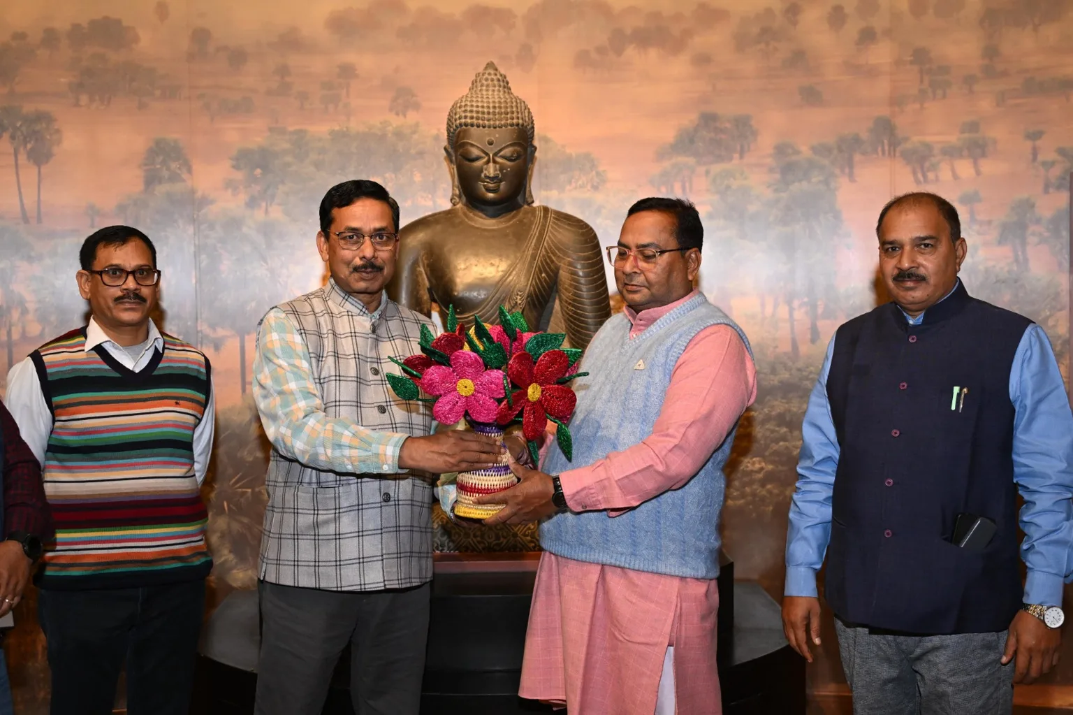 With Shri Bhagwan Singh, Minister.