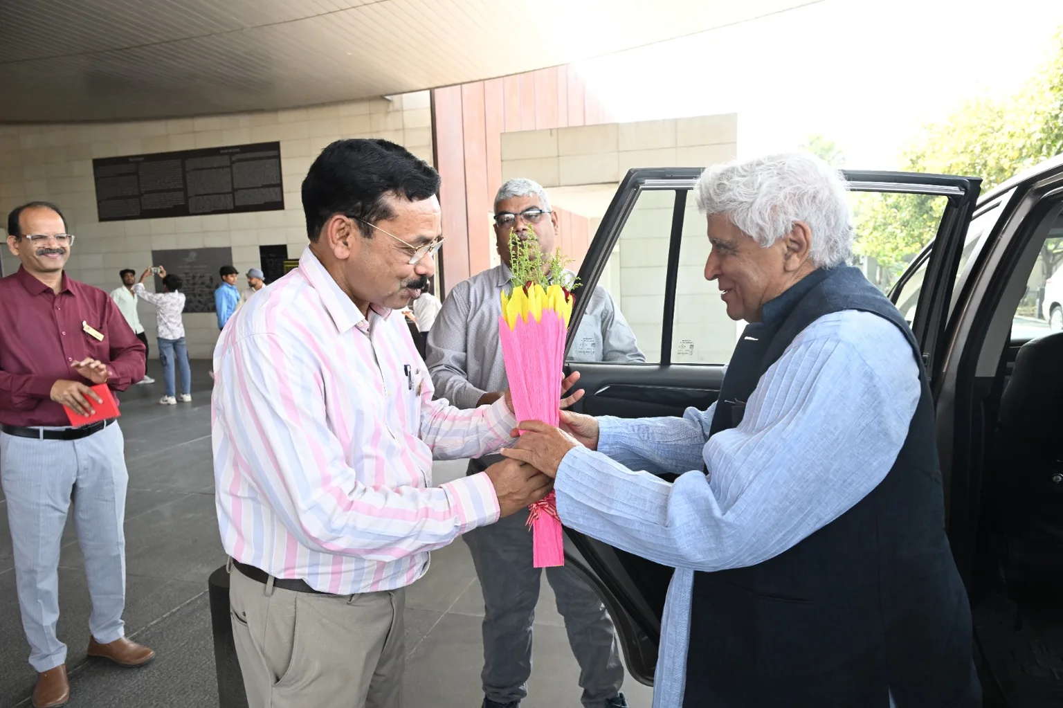 With Javed Akhtar, poet and lyricist.