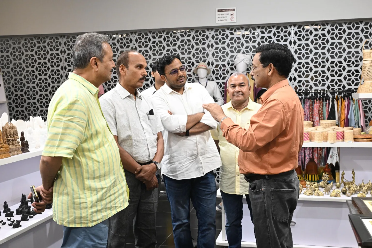Meeting with fellow writers and artists.