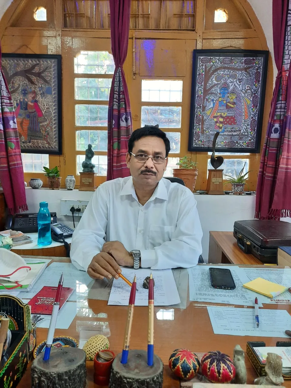At the office, Patna.